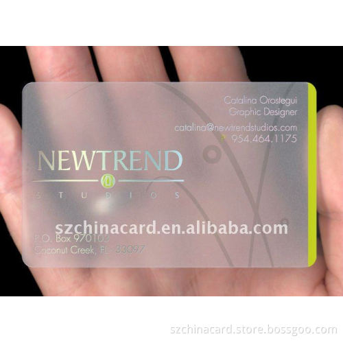 Manufacturer! Best selling product pvc transparent card clear business card